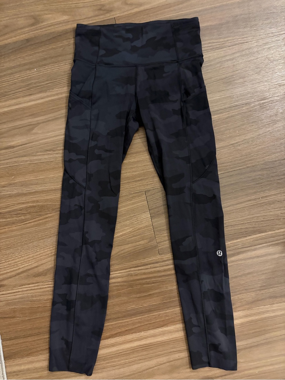 lululemon athletica Girls' Black Camo Pocket Leggings